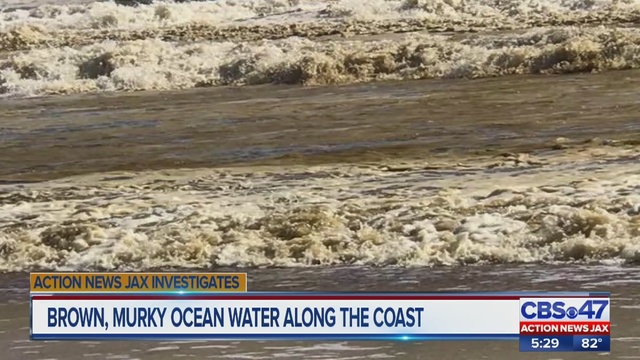 Beachgoers wonder what's causing ocean to look brown in Northeast Florida | WJAX-TV