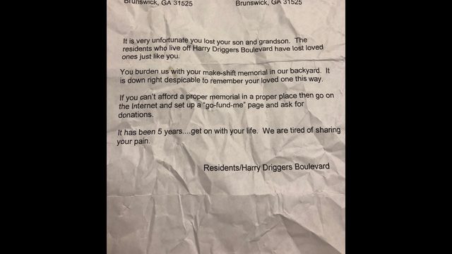 Get On With Your Life Community Rallies Behind Mom Who Received The Brunswick Community Is Supporting A Mother After She Received This Letter Complaining About Memorial Honoring Her Son Who D In Car Crash 2017