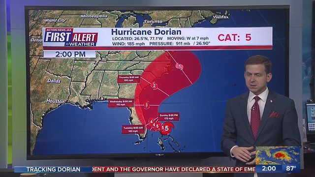 HURRICANE DORIAN JACKSONVILLE IMPACTS: Live updates: Hurricane Dorian's track shifts east