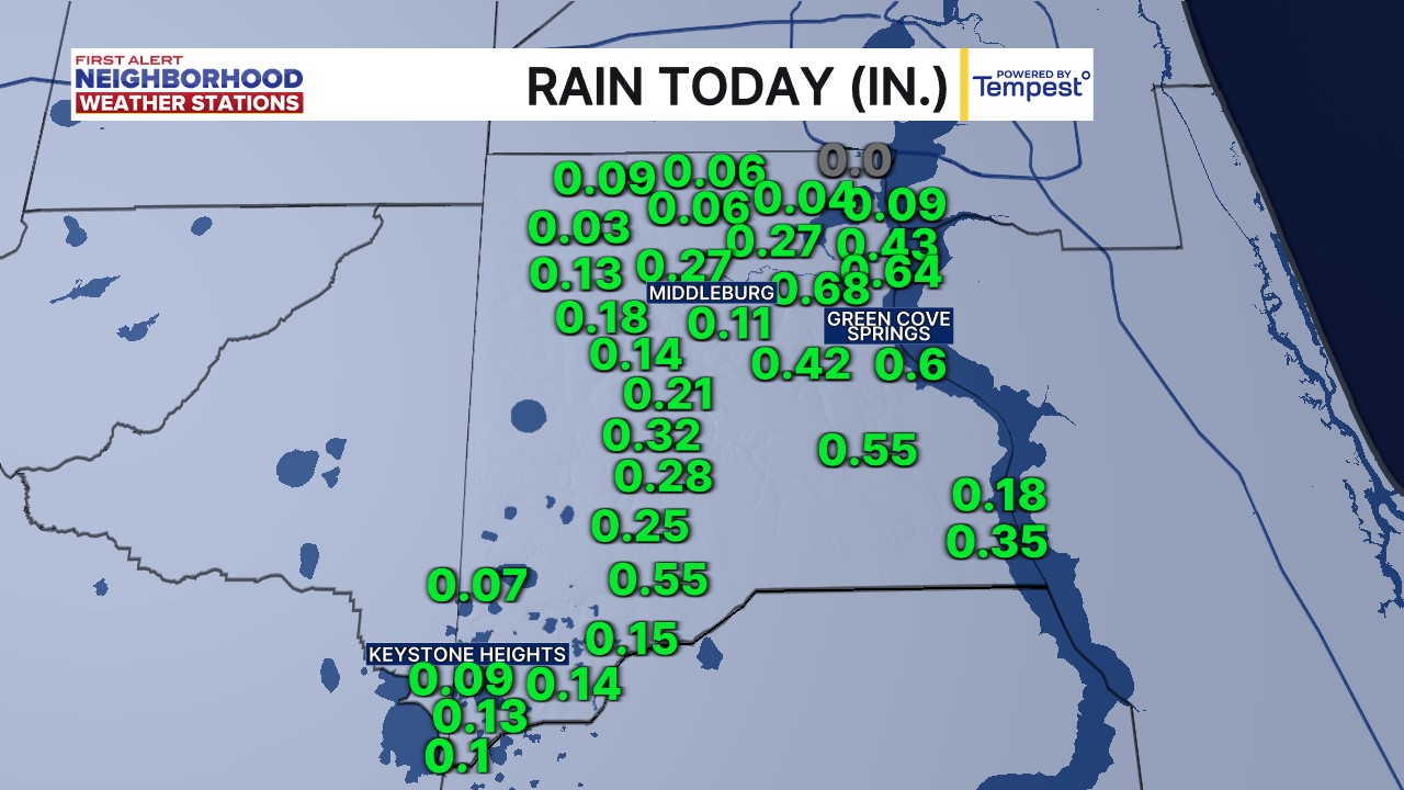First Alert Neighborhood Weather Stations - Clay - Rain Today