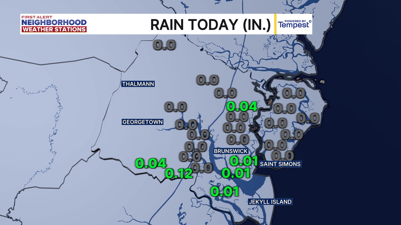 First Alert Neighborhood Weather Stations - Glynn - Rain Today