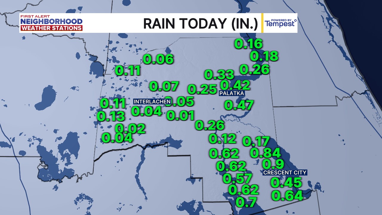 First Alert Neighborhood Weather Stations - Putnam - Rain Today