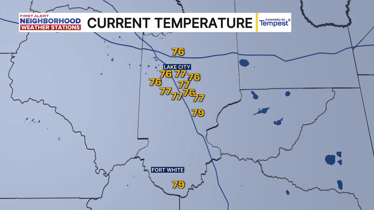 First Alert Neighborhood Weather Stations - Columbia - Current Temperature